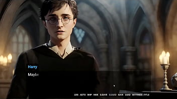 Harry Potter和Hermione沉迷于BDSM和禁忌魔法的Hentai游戏恶搞中